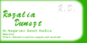 rozalia dunszt business card